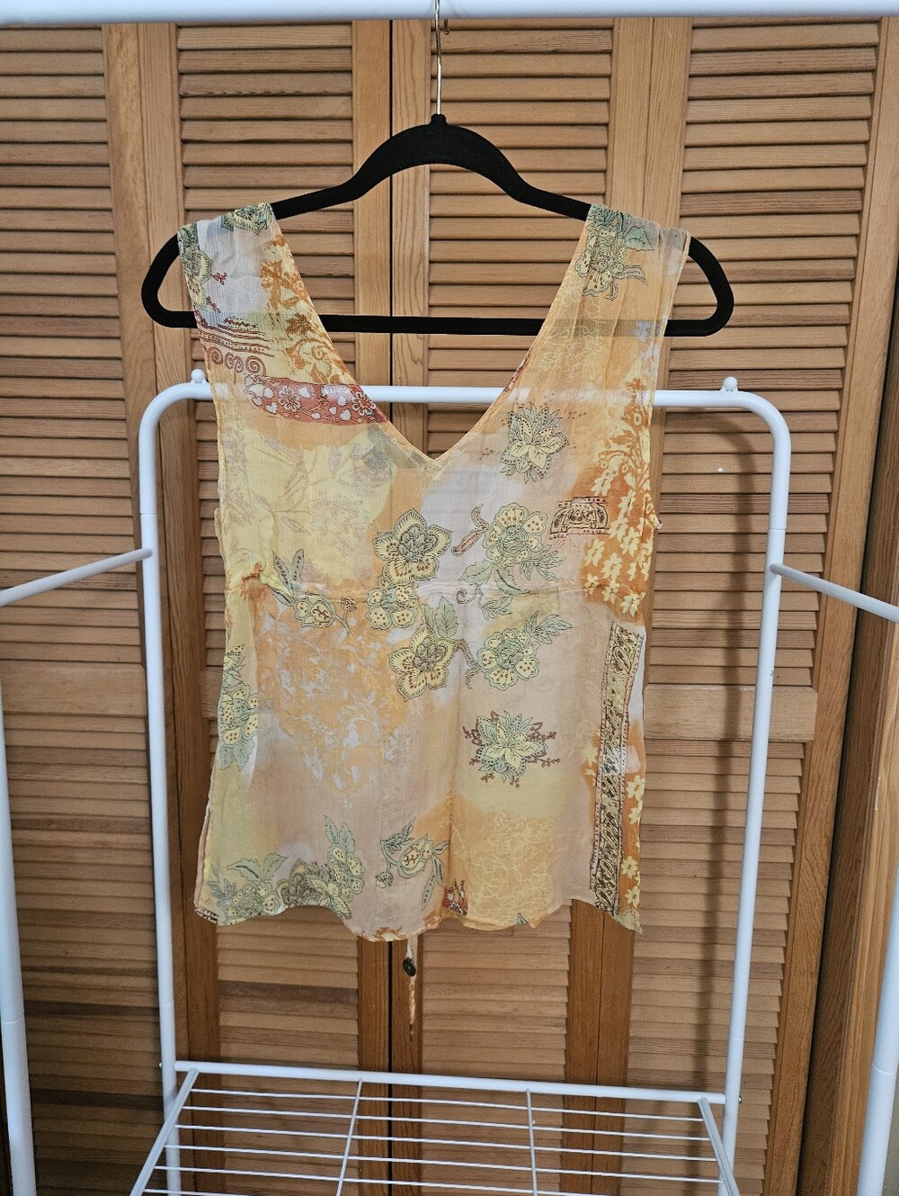 Vintage 100% Silk Express Y2K Boho Fairy Top - Picture 3 of 5